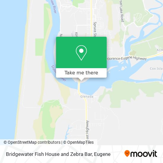 Bridgewater Fish House and Zebra Bar map