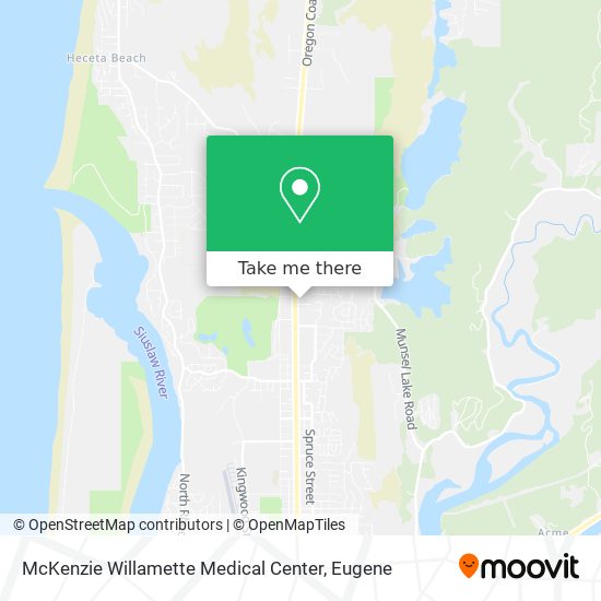 Mapa de McKenzie Willamette Medical Center