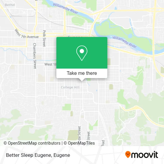 Mapa de Better Sleep Eugene
