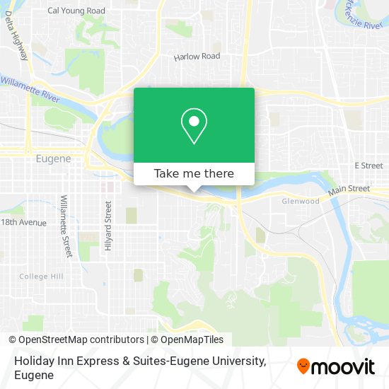 Mapa de Holiday Inn Express & Suites-Eugene University