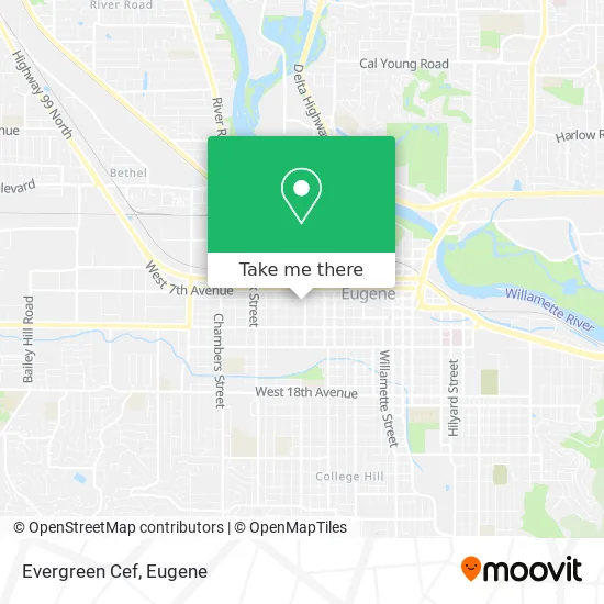 Evergreen Cef map