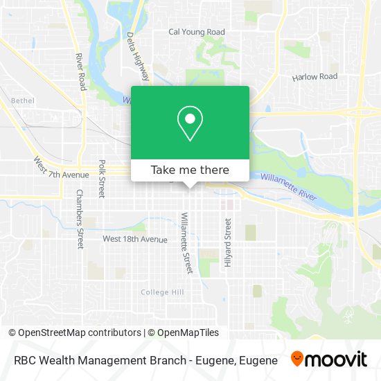 RBC Wealth Management Branch - Eugene map