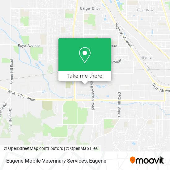 Mapa de Eugene Mobile Veterinary Services