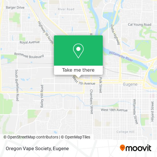 Mapa de Oregon Vape Society