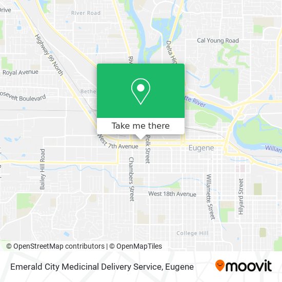 Emerald City Medicinal Delivery Service map