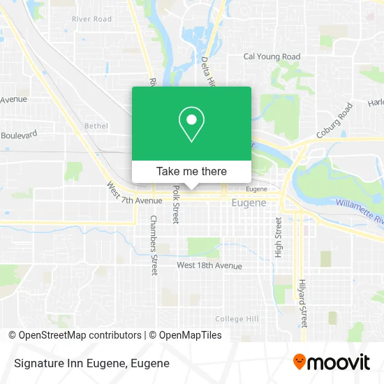 Signature Inn Eugene map