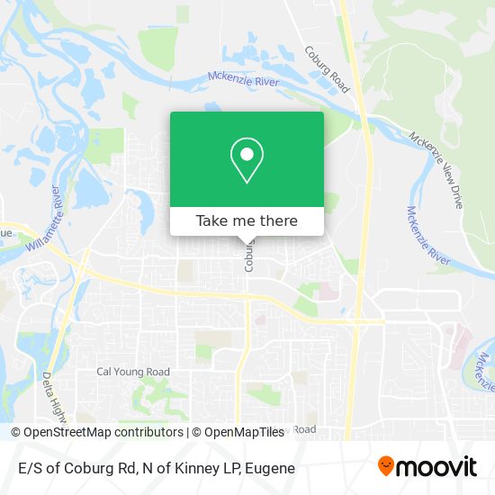 E / S of Coburg Rd, N of Kinney LP map