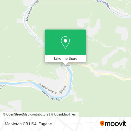 Mapleton OR USA map