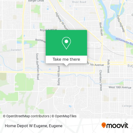 Home Depot W Eugene map