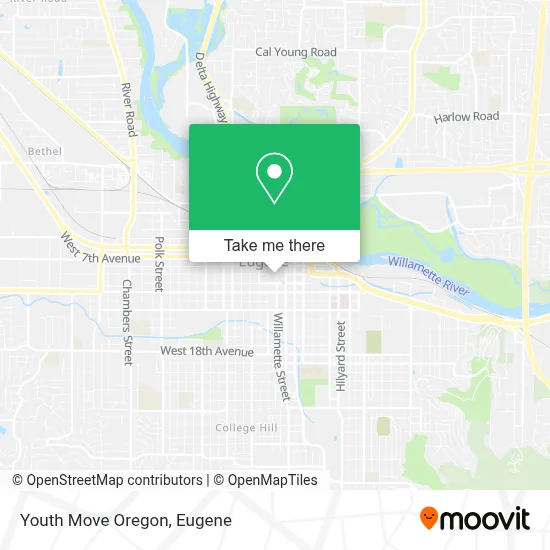 Youth Move Oregon map