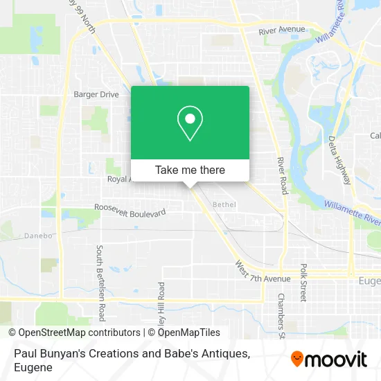Mapa de Paul Bunyan's Creations and Babe's Antiques