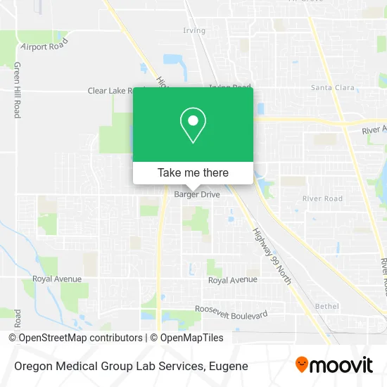 Oregon Medical Group Lab Services map