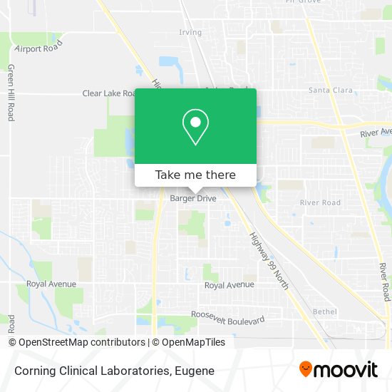 Corning Clinical Laboratories map