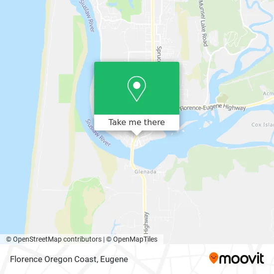 Mapa de Florence Oregon Coast