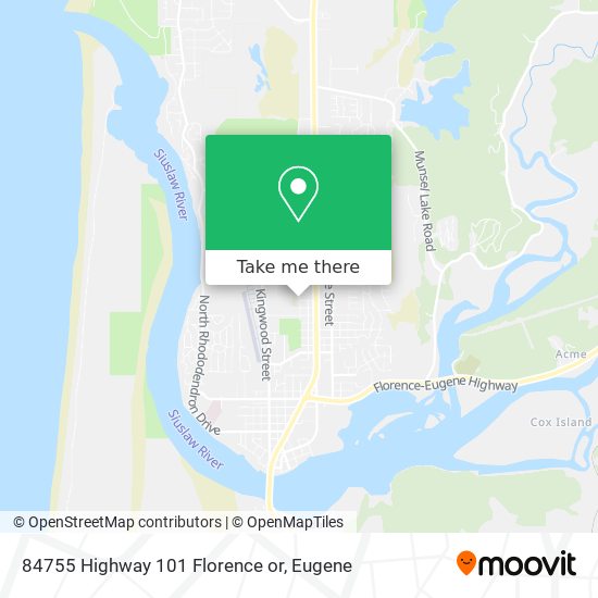 Mapa de 84755 Highway 101 Florence or