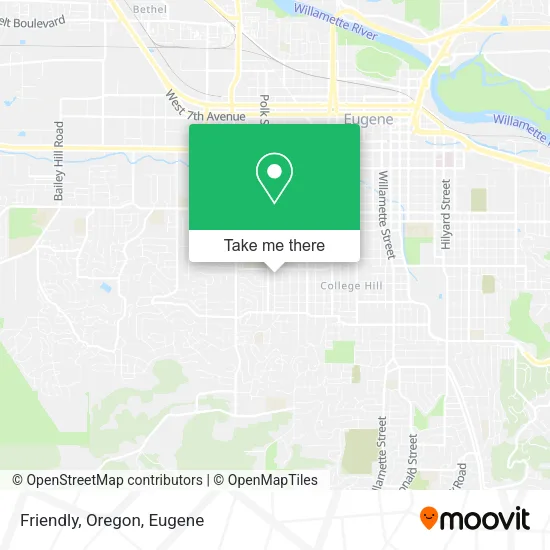 Friendly, Oregon map