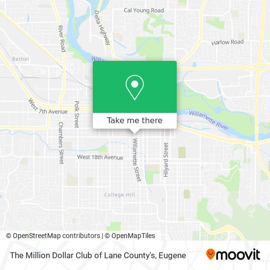 Mapa de The Million Dollar Club of Lane County's