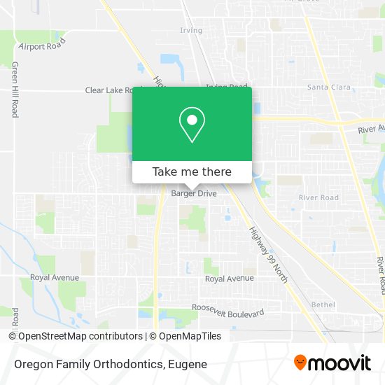 Oregon Family Orthodontics map