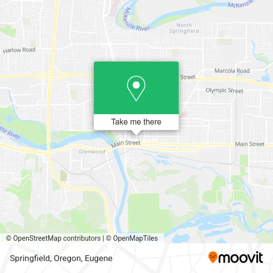 Mapa de Springfield, Oregon
