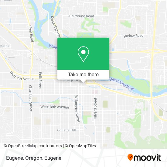 Eugene, Oregon map