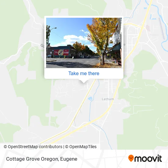 Cottage Grove Oregon map