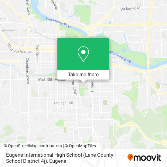 Mapa de Eugene International High School (Lane County School District 4j)