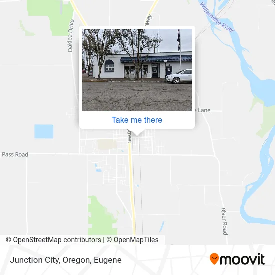Junction City, Oregon map