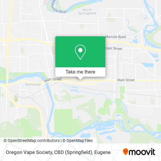 Oregon Vape Society, CBD (Springfield) map