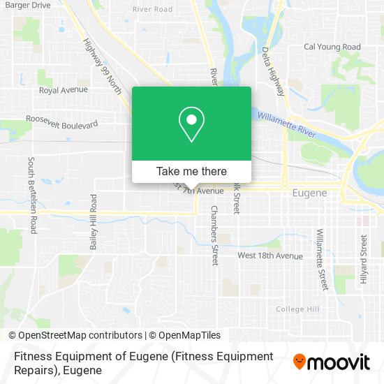 Fitness Equipment of Eugene (Fitness Equipment Repairs) map