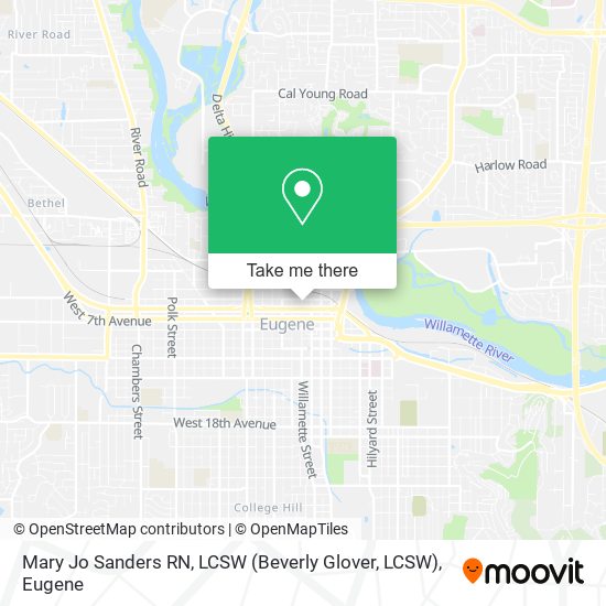 Mary Jo Sanders RN, LCSW (Beverly Glover, LCSW) map