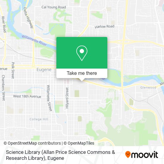 Mapa de Science Library (Allan Price Science Commons & Research Library)