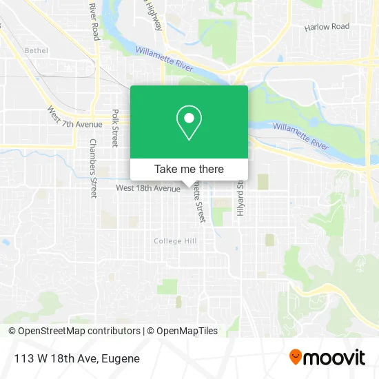 Mapa de 113 W 18th Ave