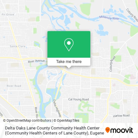 Mapa de Delta Oaks Lane County Community Health Center (Community Health Centers of Lane County)