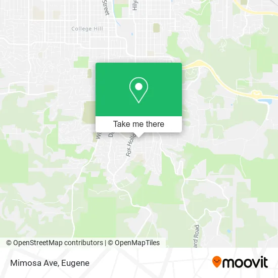 Mimosa Ave map
