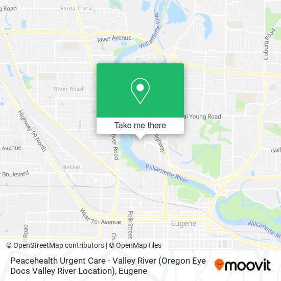 Peacehealth Urgent Care - Valley River (Oregon Eye Docs Valley River Location) map