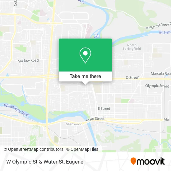 W Olympic St & Water St map