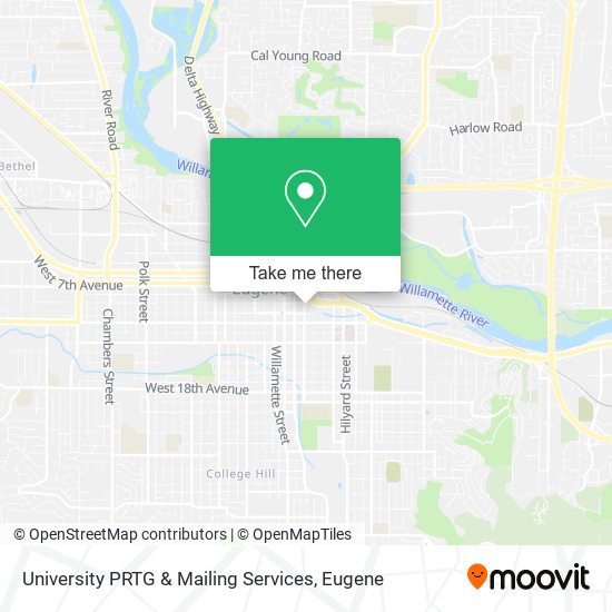 University PRTG & Mailing Services map