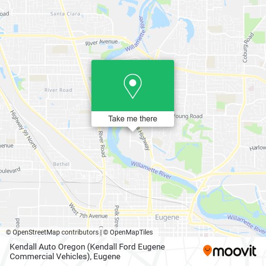 Kendall Auto Oregon (Kendall Ford Eugene Commercial Vehicles) map