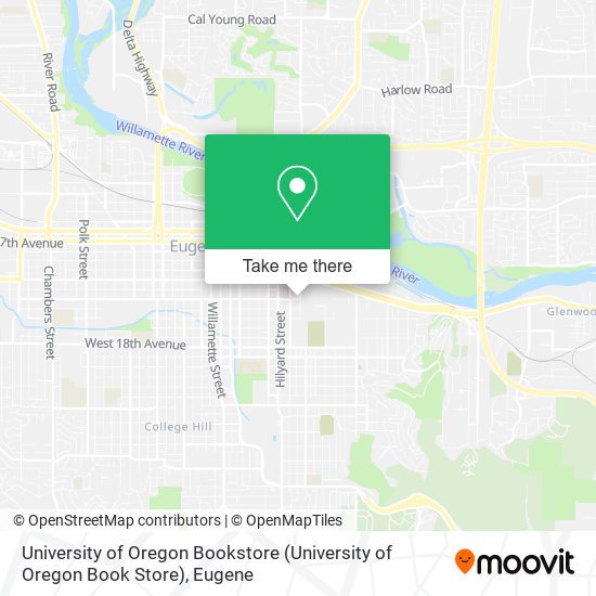 University of Oregon Bookstore (University of Oregon Book Store) map