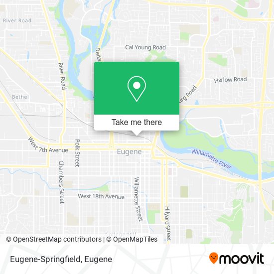 Eugene-Springfield map
