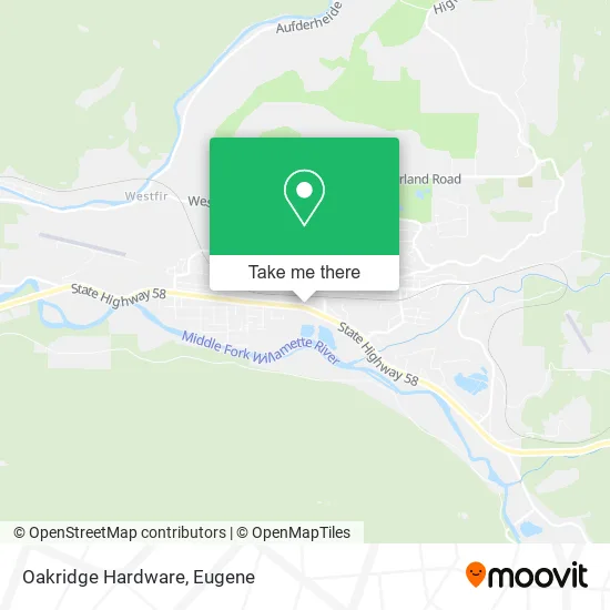 Mapa de Oakridge Hardware