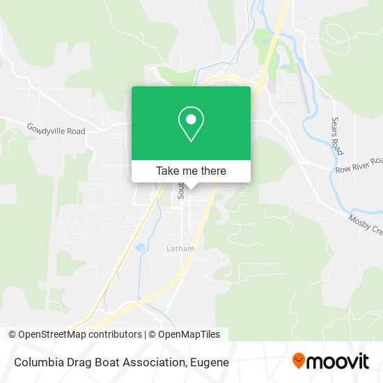Columbia Drag Boat Association map