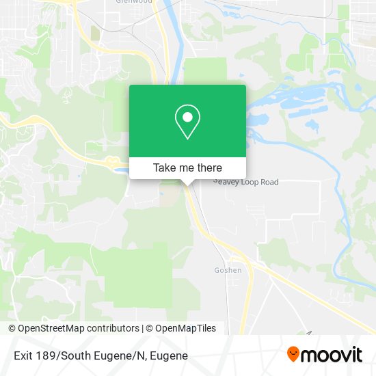 Exit 189/South Eugene/N map