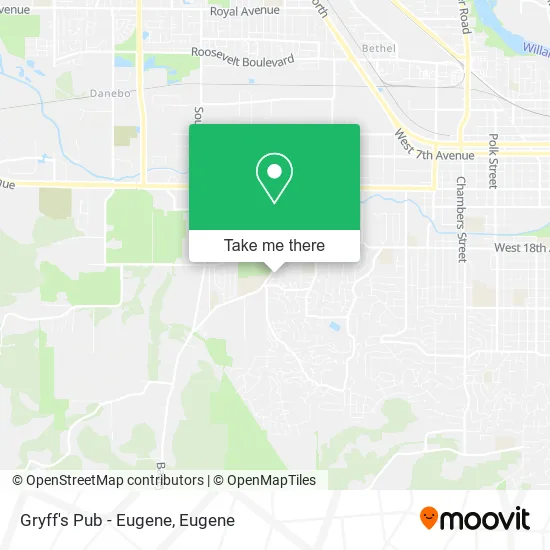 Mapa de Gryff's Pub - Eugene