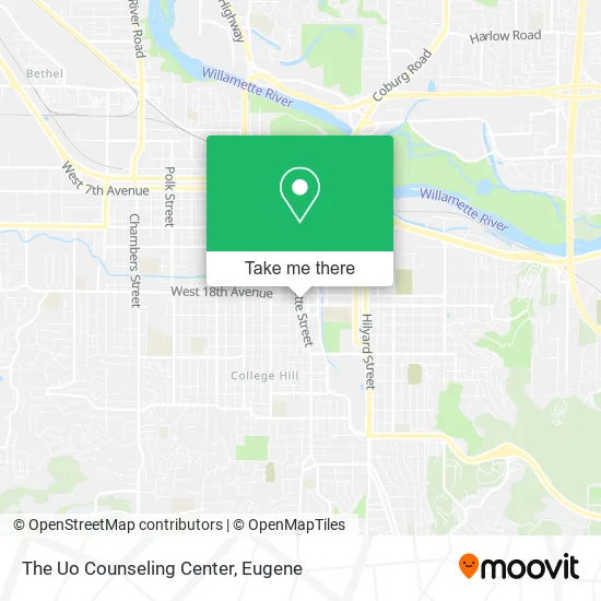 Mapa de The Uo Counseling Center