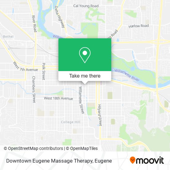 Mapa de Downtown Eugene Massage Therapy