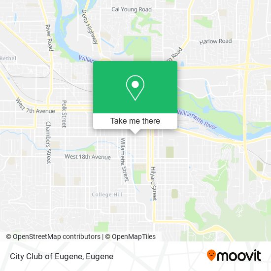 City Club of Eugene map