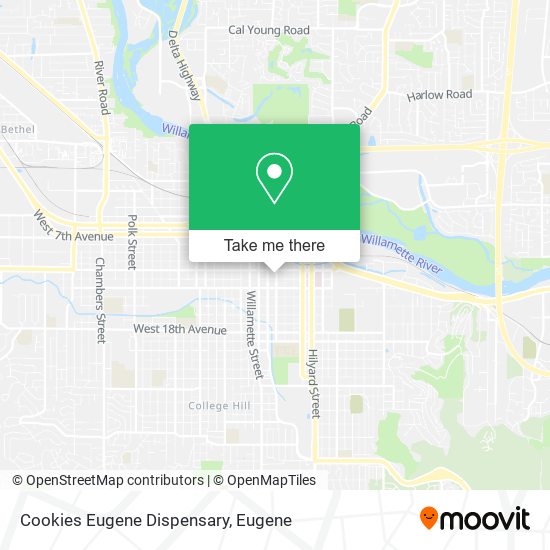 Mapa de Cookies Eugene Dispensary