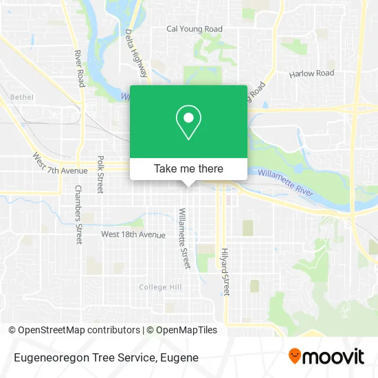 Eugeneoregon Tree Service map