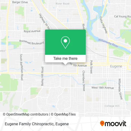 Eugene Family Chiropractic map